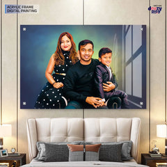 Digital Painting Portrait with Acrylic Print