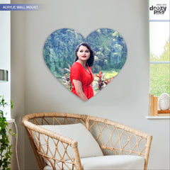 Acrylic Heart Shape Photo Print