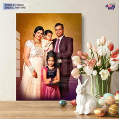 Digital Painting Portrait with Acrylic Print