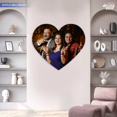 Acrylic Heart Shape Photo Print