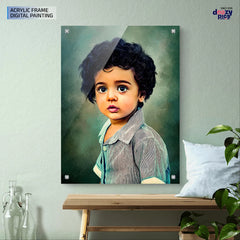 Digital Painting Portrait with Acrylic Print