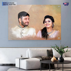 Digital Painting Portrait with Acrylic Print