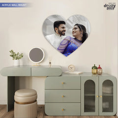 Acrylic Heart Shape Photo Print