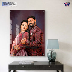 Digital Painting Portrait with Acrylic Print