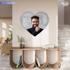 Acrylic Heart Shape Photo Print