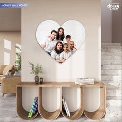 Acrylic Heart Shape Photo Print