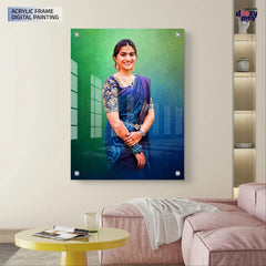 Digital Painting Portrait with Acrylic Print