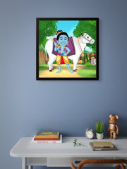 Krishna as a Kid Caricature Art
