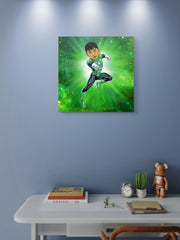 Avengers Green lantern as a Kid Caricature Art
