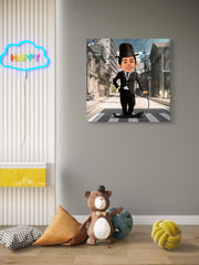Charlie Chaplin as a Kid Caricature Art