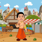 Chota Bheem as a Kid Caricature Art
