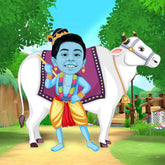 Krishna as a Kid Caricature Art