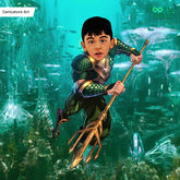 Avengers Aquaman as a Kid Caricature Art