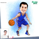 Basketball Player Caricature Art