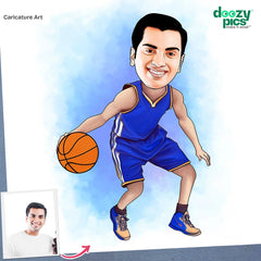 Basketball Player Caricature Art