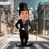 Charlie Chaplin as a Kid Caricature Art