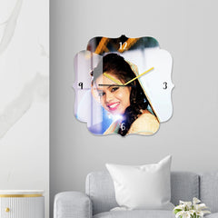 Personalized Acrylic Wall Clock with Floral Shape