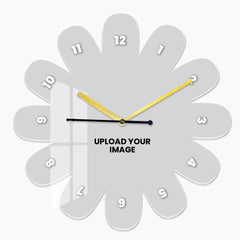 Personalized Acrylic Wall Clock with Flower Shape