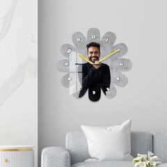 Personalized Acrylic Wall Clock with Flower Shape