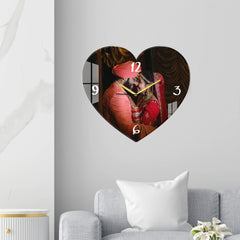 Personalized Acrylic Wall Clock with Heart Shape