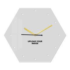 Personalized Acrylic Wall Clock with Hexagon Shape