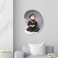Personalized Acrylic Wall Clock with Bean Shape