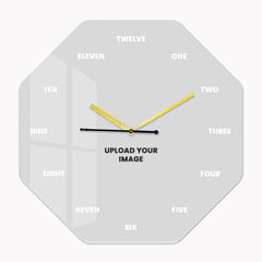 Personalized Acrylic Wall Clock with Octagon Shape