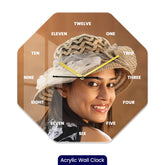 Personalized Acrylic Wall Clock with Octagon Shape