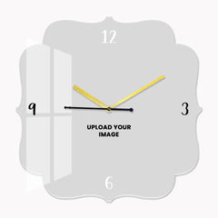 Personalized Acrylic Wall Clock with Floral Shape