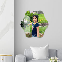 Personalized Acrylic Wall Clock with Star Shape