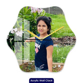 Personalized Acrylic Wall Clock with Star Shape