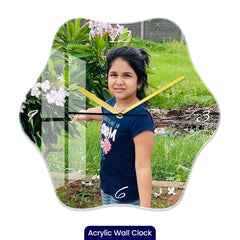 Personalized Acrylic Wall Clock with Star Shape