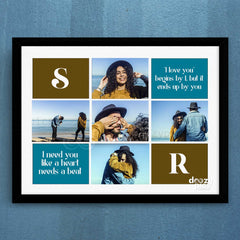 Collage Frame With Letters and Quotation