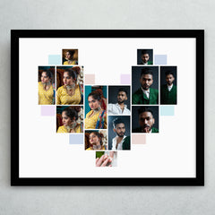 My Engagement Rings Layout Heart Photo Collage