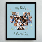 My Family Layout Heart Photo Collage