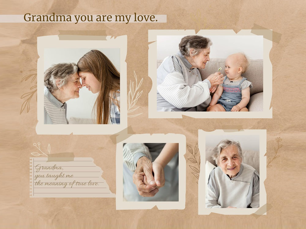 Family Layout Grandma You Are My Love  Photo Collage