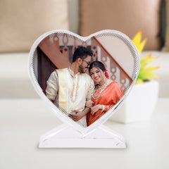 Personalized Love Shape Crystal Photo Frame