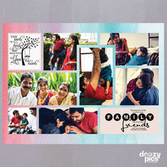 Family Friends Quote Collage Poster