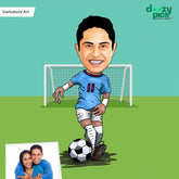 Football Player Caricature Art