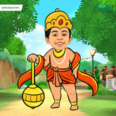 Hanuman as a Kid Caricature Art