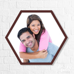 Personalized Hexagon Single Horizontal Frame