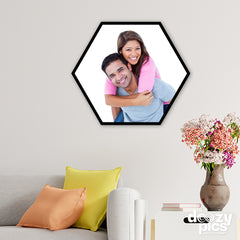 Personalized Hexagon Single Horizontal Frame
