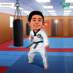 Karate Kid Caricature Art