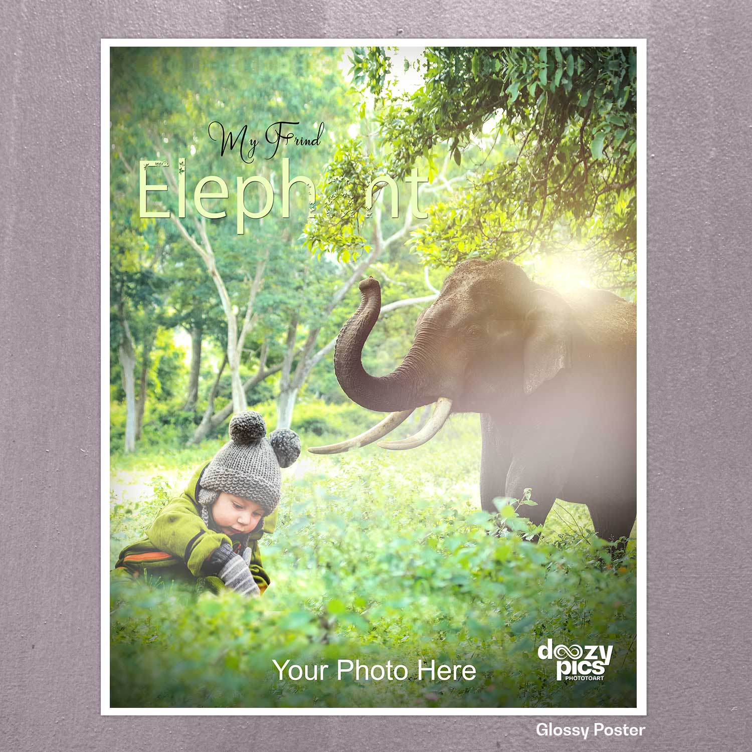 My Friend Elephant Print Poster