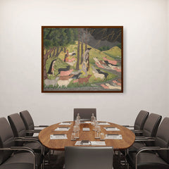 Krishna Summoning The Cows