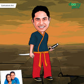 Samurai Caricature Art