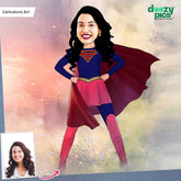 Superwoman Caricature Art