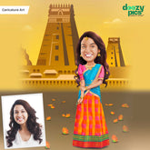 Traditional Girl Caricature