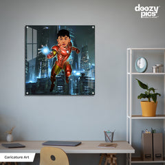 Avengers Ironman as a Kid Caricature Art