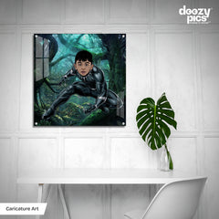 Avengers Black Panther as a Kid Caricature Art